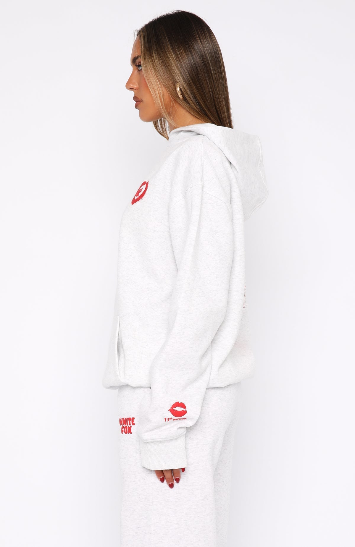 11th Street City Girl At Heart Oversized Hoodie - Cherry Glaze