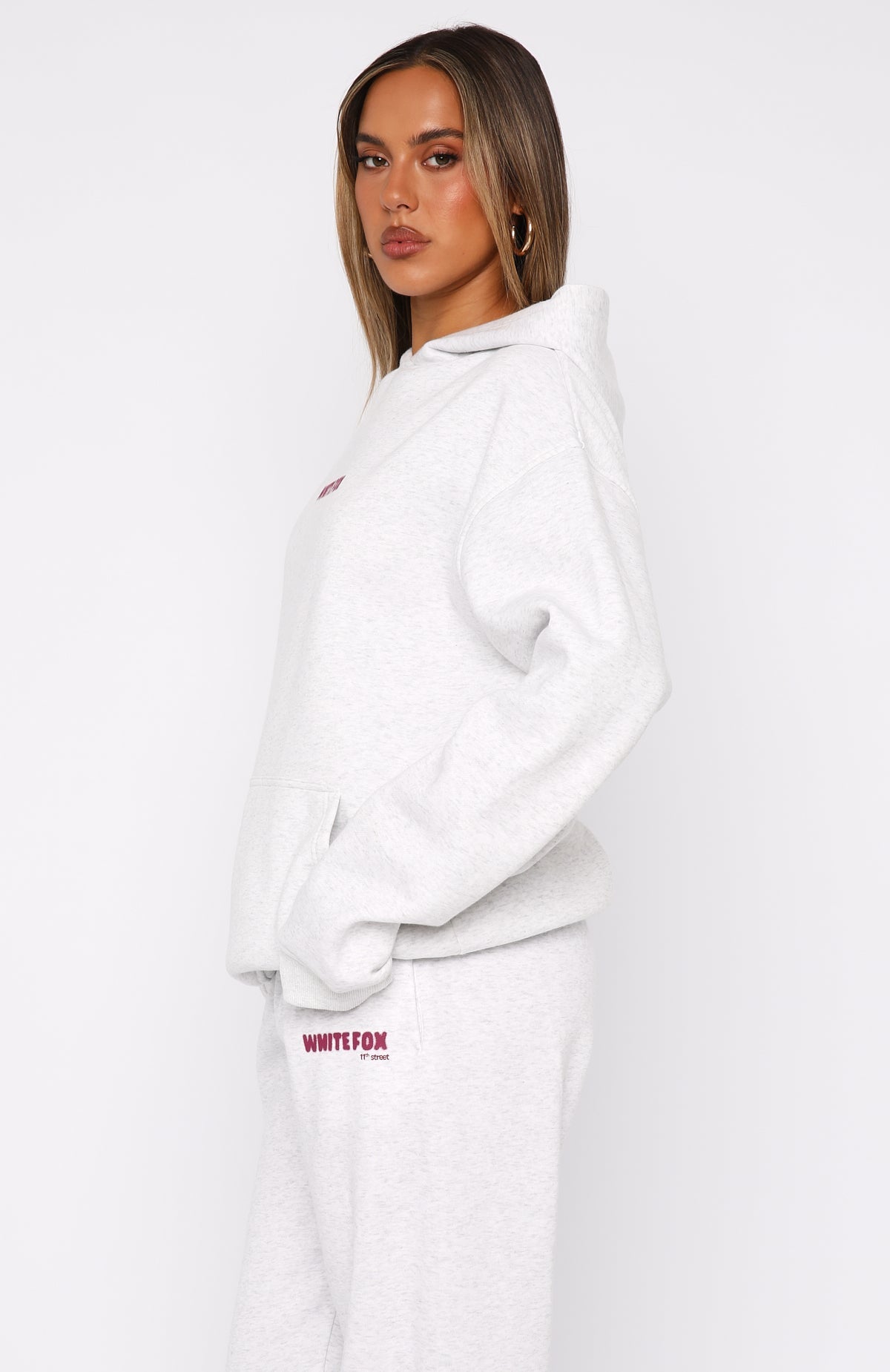 11th Street New York Or Nowhere Oversized Hoodie Berry Blast