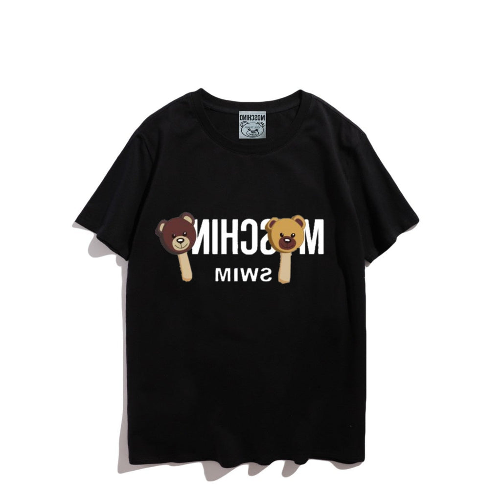Moschino T-shirt Teddy Bear Pattern Quick-Drying Loose Short Sleeve