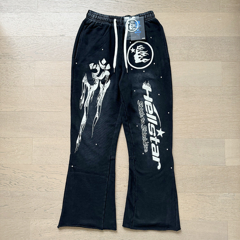 Hellstar Hoodie & Pants autumn wash make old hoodies sweater