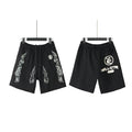 Hellstar Shorts Flame Print Casual Shorts